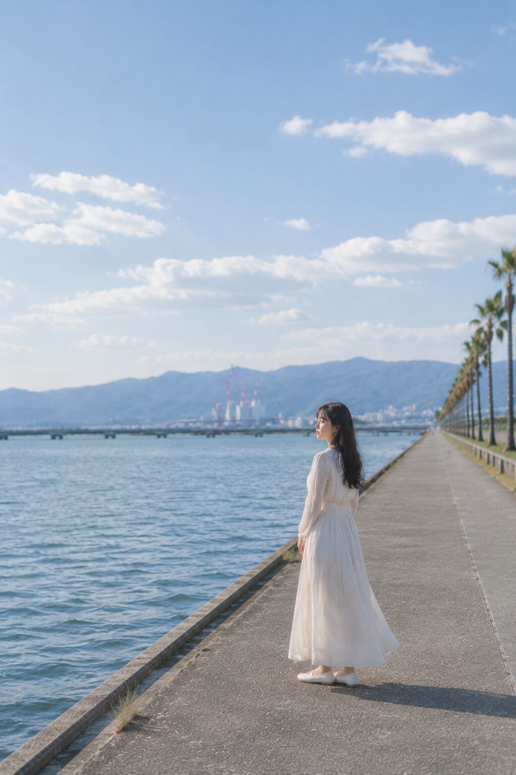 引き構図ポートレート写真