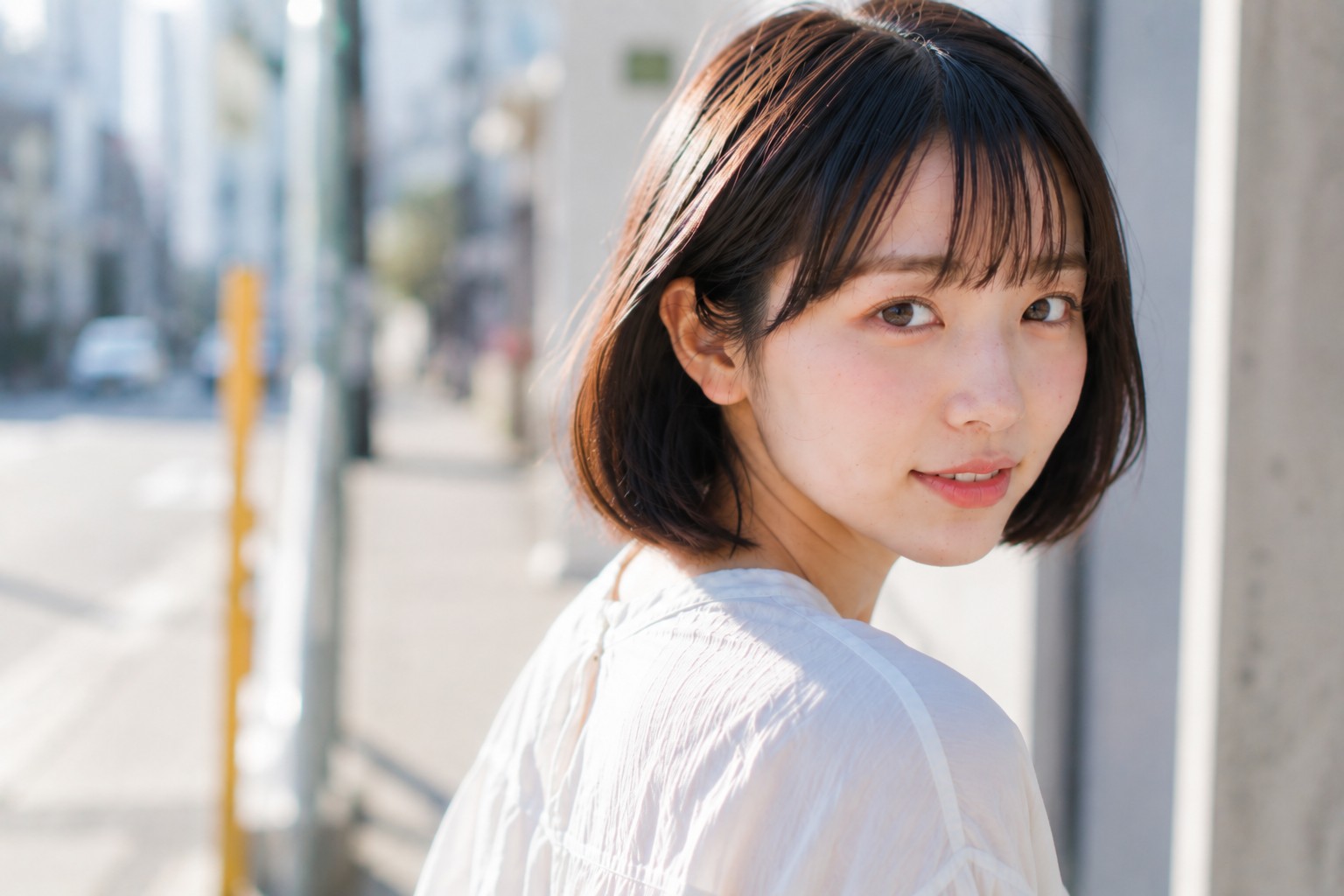 顔アップ構図ポートレート写真